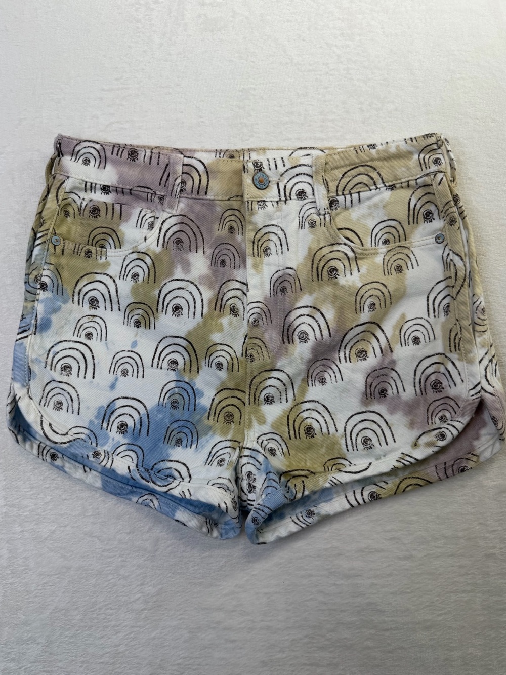Anthropologie x Hannah Leathers Pilcro Rainbow Denim Shorts 29
